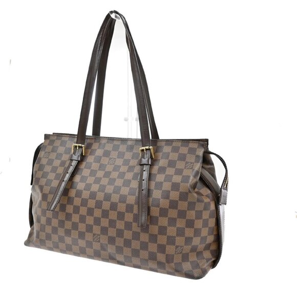 LOUIS VUITTON Chelsea Shoulder Tote Bag Damier Leather BN France N51119 70EF808 - Picture 1 of 15